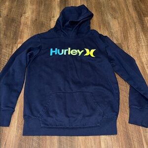 Hurley Boys Hoodie Size 14/16 – Blue Green Gradient Logo EUC‎